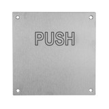 Lockwood 201 Interior Plate Push Outline - Satin Stainless