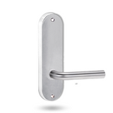Lockwood 2905 Round End Plate with 97 Lever - Satin Chrome