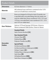 Lockwood 1370 Series 166 Lever On Round Rose Full Set - Satin Chrome