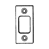 Lockwood Symmetry Deadbolt Strike Plate - Satin Stainless