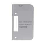Lockwood 8654 Main Lock Strike Pocket Template - Stainless Steel