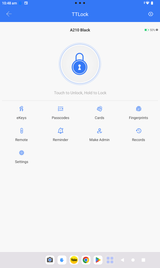 McGrath TT-Lock management App: Smartphone example screenshots