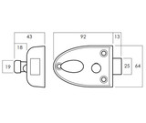 Lockwood 211 Streamlatch No Cylinder - Satin Chrome Pearl
