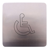 Lockwood 202 Exterior Plate Disabled Symbol Outline - Satin Stainess Steel