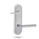 Lockwood 2939 Round End Plate with DDA Turn & 97 Lever - Satin Chrome