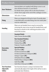 Lockwood 4904 Square End Plate with Turn & 102 Lever - Satin Chrome