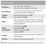 Lockwood 201 Interior Plate with Turn & 90 Lever - Right Hand - Satin Stainess Steel