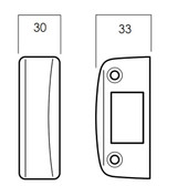 Lockwood 001 Deadlatch Metal Frame Strike - Chrome Plate