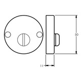 Lockwood 1370 Series - Emergency Turn and Turn Escutcheon Kit - Satin Chrome