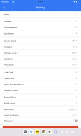 McGrath TT-Lock management App: Smartphone example screenshots