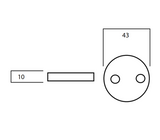 Lockwood A292 Half Moon Door Stop Packer - Satin Chrome