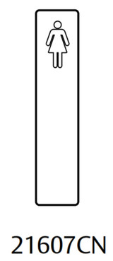 Lockwood 216 Exterior Plate Female Symbol Outline - Satin Stainess Steel