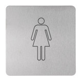 Lockwood 202 Exterior Plate Female Symbol Outline - Satin Stainess Steel