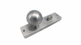 Lockwood 1904 Square End Plate with Turn & 20 Knob - Satin Chrome