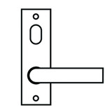 Lockwood 225 Series Interior Plate Turn And Lever - Satin Stainess Steel
