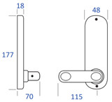 Borg Mechanical-Digital 5201S Marine Lever/Lever - Satin Chrome