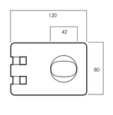 Lockwood 303 Deadlock No Cylinder - Satin Chrome Pearl