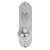 Lockwood 2904 Round End Plate with Turn & 20 Knob - Satin Chrome