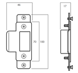 Lockwood Nexion Metal Frame Strike Kit – Satin Chrome