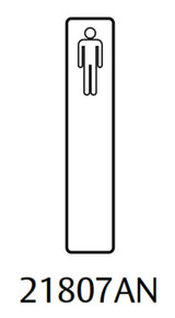 Lockwood 218 Exterior Plate Male Symbol Outline - Satin Stainess Steel