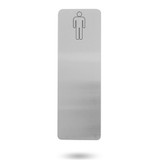 Lockwood 214 Exterior Plate Male Symbol Outline - Satin Stainess Steel