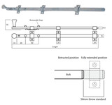 Lockwood Visible Fix Panic Bolt 600mm - Satin Chrome