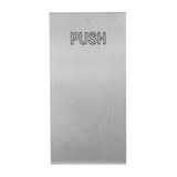 Lockwood 208 Exterior Plate Push Text Outline - Satin Stainess Steel