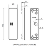 Lockwood Durabolt Internal Cover Plate Chromate