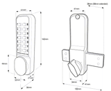 Borg Mechanical Digital BL2005SC – Knob Keypad – Rim-Fixed Deadbolt – Satin Chrome