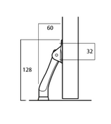 Lockwood 857 Door Holder - Satin Chrome Pearl