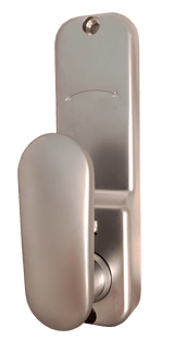 Borg Mechanical Digital Door Lock with Knob Holdback and 28mm Mortice Latch Satin Chrome
