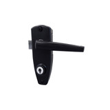Whitco Safety - Satin Chrome Screen Door Lock- Keyed Different - Black