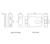 Lockwood 507 Nightlatch - Satin Stainless