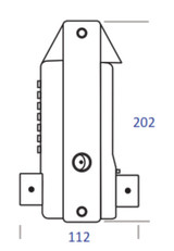 Borg Mechanical-Digital 3100 Gate Lock Keypad/Lever - Single Keypad – Marine Grade – Black