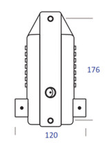 Borg Mechanical-Digital 3150 Gate Lock Back-to-Back Keypads - Black