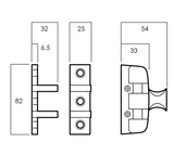 Lockwood 355 Deadlock - Chrome Plate