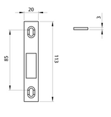 Lockwood Adjustable Sliding Door Strike