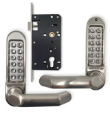 Borg Mechanical Digital BL5050SC – Lever/Lever Back-to-Back – Euro Mortice Lock – Key Lockout – Satin Chrome