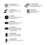 Lockwood 001 Deadlatch with Knob Timber Frame Strike - Chrome Plate