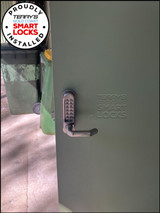 Borg Mechanical-Digital Door Lock with Knob Keypad and Lever Keypad -Back to Back -Satin Chrome