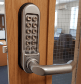 Borg Mechanical Digital BL5151SC – Knob Keypad and Lever Keypad Back-to-Back – Satin Chrome