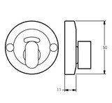 Lockwood 1360 Series - Privacy Indicating Turn Escutcheon - Surface Fix - Satin Chrome