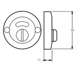 Lockwood 1360 Series - Privacy Indicating Emergency Turn & Turn Escutcheon Kit - Satin Chrome