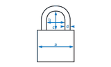 ABUS Padlock Fingerprint Weather Resistant 57/45 (Diagram)