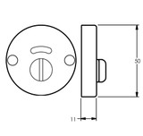 Lockwood 1370 Series Privacy Indicating Emergency Turn and Privacy Indicating Oval Turn Escutcheon Kit