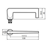 Lockwood 1814 Square Plate with Privacy Indicating Emergency Turn 132 Lever