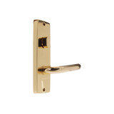 Lockwood 1904 Square Plate with Turn 70 Lever - Polished Brass Unlacquered