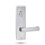 Lockwood 1916 Square End Plate with Privacy Indicating Turn & 76 Lever - Satin Chrome