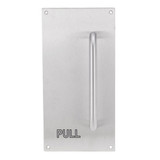 Lockwood 209 Interior Plate with Pull Outline & P3 Pull Handle - Left Hand - Satin Stainess Steel