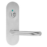 Lockwood 212 Exterior Plate with Privacy Indicating Emergency Turn & 70 Lever - Satin Stainess Steel